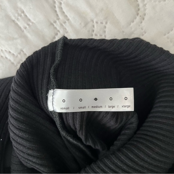 Assembly New York Black Ribbed Midi Tank Dress - Minimalist High Neck - Medium - Picture 7 of 12